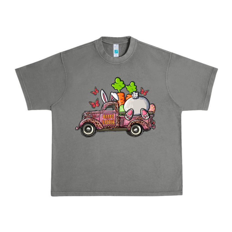 Happy Easter Pink Truck With Bunny Urban Heavy Tee by RanaPortraitStore | Teevron