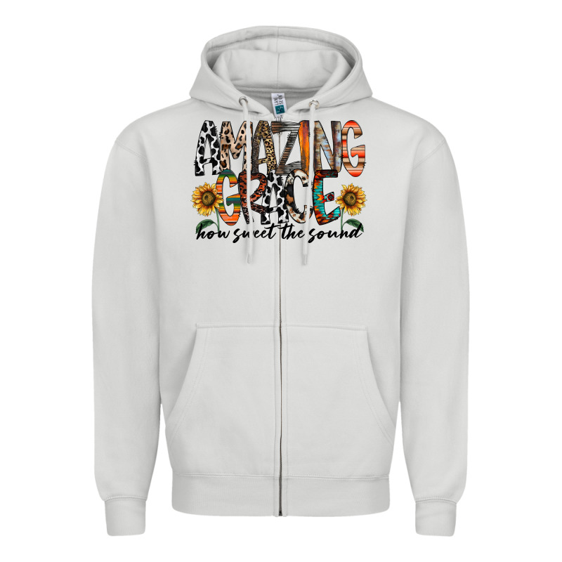 Amazing Grace How Sweet The Sound Zipper Hoodie by RacoonDesign | Teevron