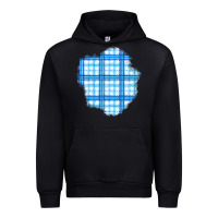 Black Winter Tartan Patch Urban Hoodie - BundleAndBundleShop