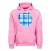 Fuchsia Pink Winter Tartan Patch Urban Hoodie - BundleAndBundleShop