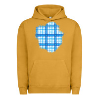 Pigment Peanut Butter Winter Tartan Patch Urban Hoodie - BundleAndBundleShop