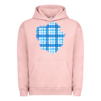 Pigment Salmon Winter Tartan Patch Urban Hoodie - BundleAndBundleShop