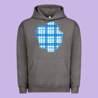 Winter Tartan Patch Urban Hoodie Designed By Bundleandbundleshop