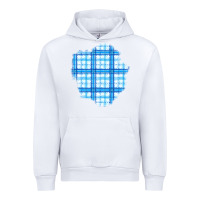 White Winter Tartan Patch Urban Hoodie - BundleAndBundleShop