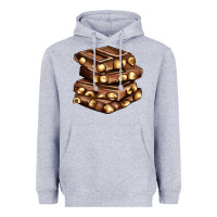 Heather Grey nut and chocolate Heavyweight Hoodie - AdoDesignShop