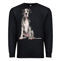 Black Great Dane Dog Premium Sweatshirt - LillyAllenDesigns