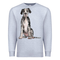 Heather Grey Great Dane Dog Premium Sweatshirt - LillyAllenDesigns