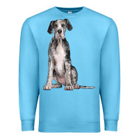 Ocean Blue Great Dane Dog Premium Sweatshirt - LillyAllenDesigns