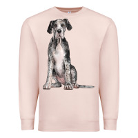 Pale Pink Great Dane Dog Premium Sweatshirt - LillyAllenDesigns
