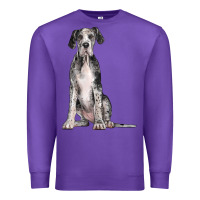 Purple Great Dane Dog Premium Sweatshirt - LillyAllenDesigns