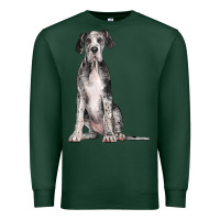 Sports Green Great Dane Dog Premium Sweatshirt - LillyAllenDesigns
