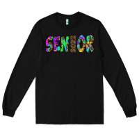 Black senior 2022 tie die leopard Long Sleeve Tee - RanaPortraitStore