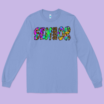 Senior 2022 Tie Die Leopard Long Sleeve Tee Designed By Ranaportraitstore