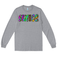 Heather Grey senior 2022 tie die leopard Long Sleeve Tee - RanaPortraitStore