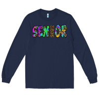 Navy senior 2022 tie die leopard Long Sleeve Tee - RanaPortraitStore