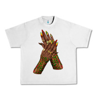Lunar Rock juneteenth nail art with afro hand Urban Heavy Tee - texasbilliewilder