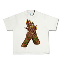 Pistachio juneteenth nail art with afro hand Urban Heavy Tee - texasbilliewilder