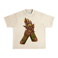 Sandshell juneteenth nail art with afro hand Urban Heavy Tee - texasbilliewilder