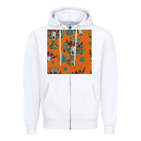White western cross and bull skull seamless pattern Zipper Hoodie - HRA Design Shop