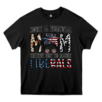Black just a regular mom trying not to raise liberals Heavy Core Tee - CowhideDigitalArt