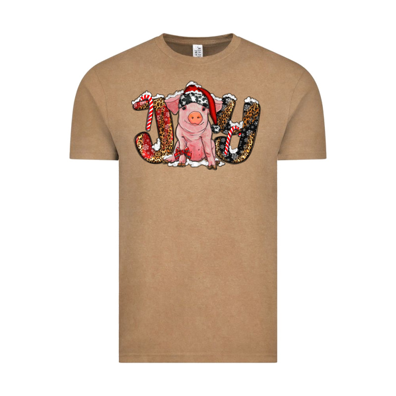 Christmas Joy With Pig Vintage Tee by RanaPortraitStore | Teevron