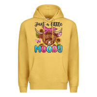 Antique Gold just a little moody Premium Hoodie - MaliasSmallBusiness
