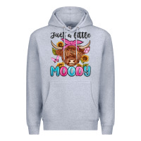 Heather Grey just a little moody Premium Hoodie - MaliasSmallBusiness