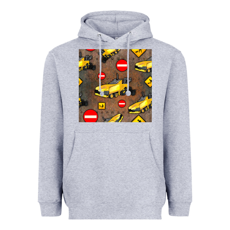 Asphalt Paver Seamless Pattern Heavyweight Hoodie by BundleAndBundleShop | Teevron