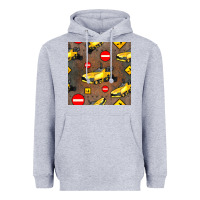 Heather Grey asphalt paver seamless pattern Heavyweight Hoodie - BundleAndBundleShop