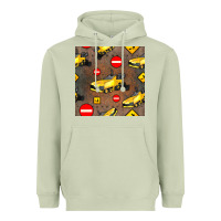 Matcha asphalt paver seamless pattern Heavyweight Hoodie - BundleAndBundleShop