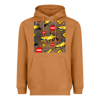Meerkat asphalt paver seamless pattern Heavyweight Hoodie - BundleAndBundleShop