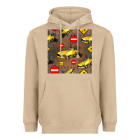 Mushroom asphalt paver seamless pattern Heavyweight Hoodie - BundleAndBundleShop