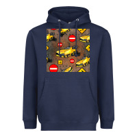 Navy asphalt paver seamless pattern Heavyweight Hoodie - BundleAndBundleShop