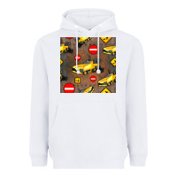 White asphalt paver seamless pattern Heavyweight Hoodie - BundleAndBundleShop