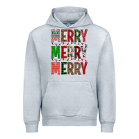 Heather Grey Merry Merry Merry Christmas Urban Hoodie - BundleAndBundleShop