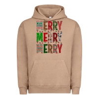 Pigment Burro Merry Merry Merry Christmas Urban Hoodie - BundleAndBundleShop