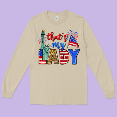 That's My Lady 4th Of July Long Sleeve Tee Designed By Zillion Design Studio