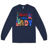Navy that's my lady 4th of july Long Sleeve Tee - Zillion Design Studio