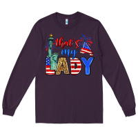 Plum that's my lady 4th of july Long Sleeve Tee - Zillion Design Studio