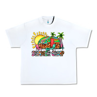 White summer camp Urban Heavy Tee - Zillion Design Studio