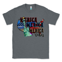 Charcoal Heather Merica Merica Merica vibes 4th of july Classic Tee - CowGirlArtShop