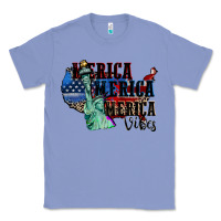 Colony Blue Merica Merica Merica vibes 4th of july Classic Tee - CowGirlArtShop