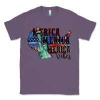 Lavender Merica Merica Merica vibes 4th of july Classic Tee - CowGirlArtShop