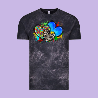 Autism Hearts Vintage Tee Designed By Zillion Design Studio