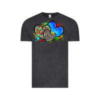Vintage Black autism hearts Vintage Tee - Zillion Design Studio