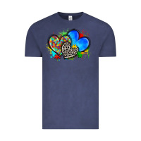Vintage Denim autism hearts Vintage Tee - Zillion Design Studio