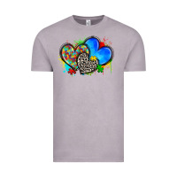 Vintage Zinc autism hearts Vintage Tee - Zillion Design Studio