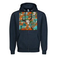 Navy western bull skull seamless pattern Zipper Hoodie - HRA Design Shop
