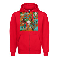Red western bull skull seamless pattern Zipper Hoodie - HRA Design Shop