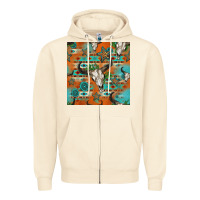 Sandshell western bull skull seamless pattern Zipper Hoodie - HRA Design Shop
